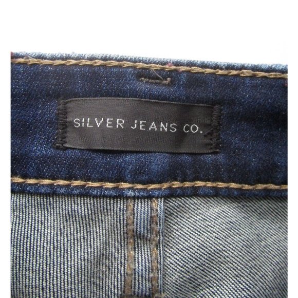 Silver Jeans 28 Boyfriend Western Glove Work Denim Pants Logo 31X31 - Picture 8 of 11